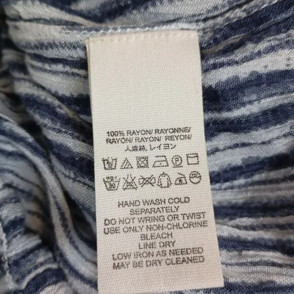 Free People Pants Striped Lightweight Drawstring Blue & White Size S Womens - Picture 8 of 13